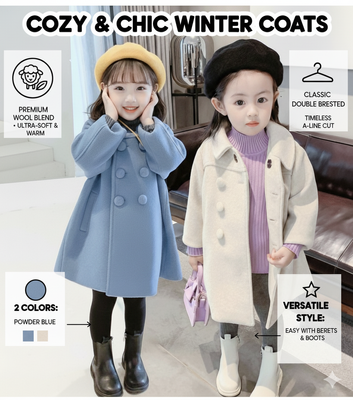 Kids Winter Woolen Long Coat – Stylish & Cozy Outerwear (1 -7 years) for yours ANGEL_img_1