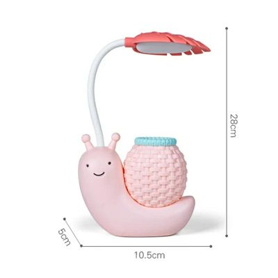 Kids Cute Snail LED Desk Light Study Night Table Lamp with USB Charging Cable-Best Rate_img_1