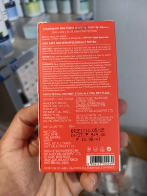 Dot and Key Strawberry Dew Tinted Sunscreen SPF 50+ PA++++ (02 WARM IVORY)_img_2