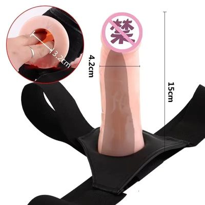 Men Strap on Dildo Underwear Wearable Hollow Penis Extended Sleeve Strap Dildo Pants Belt for Men Sex Toy for Women Gay Dildos_img_4