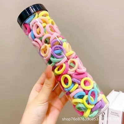 100 pcs Women Girls Colorful Nylon Elastic Hair Bands Ponytail Hold Small Hair Tie Rubber Bands Scrunchie Fashion Kids Hair Accessories_img_0