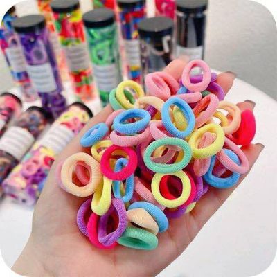 100 pcs Women Girls Colorful Nylon Elastic Hair Bands Ponytail Hold Small Hair Tie Rubber Bands Scrunchie Fashion Kids Hair Accessories_img_3