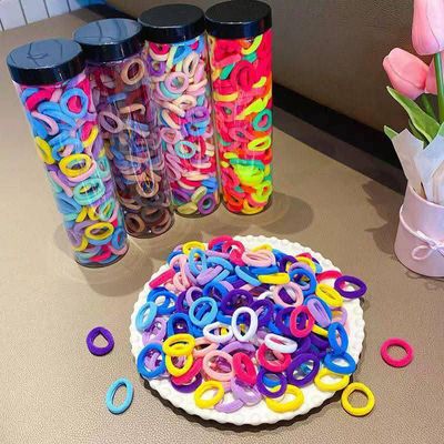 100 pcs Women Girls Colorful Nylon Elastic Hair Bands Ponytail Hold Small Hair Tie Rubber Bands Scrunchie Fashion Kids Hair Accessories_img_4