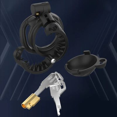 NEW TUSK Design Removable Slide Cap Humanized Cock Cage Male Chastity Device 2 Types Penis Rings Available Adult Sex Toys_img_8