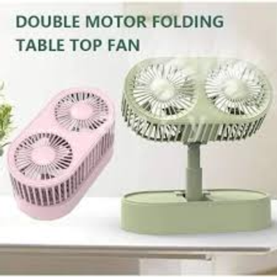 Double Motor Folding Table Top Fan_img_1