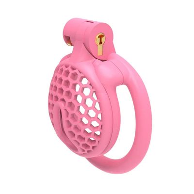 24 New Mini Beehive Chastity Lock Pink Breathable CB Lock Men's Chastity Device Fun Supplies Sexy Toys for Men Cock Cage Sextoy_img_1