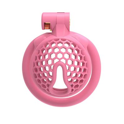 24 New Mini Beehive Chastity Lock Pink Breathable CB Lock Men's Chastity Device Fun Supplies Sexy Toys for Men Cock Cage Sextoy_img_2