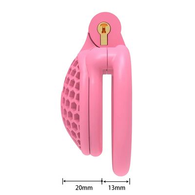 24 New Mini Beehive Chastity Lock Pink Breathable CB Lock Men's Chastity Device Fun Supplies Sexy Toys for Men Cock Cage Sextoy_img_3