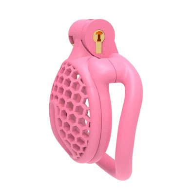 24 New Mini Beehive Chastity Lock Pink Breathable CB Lock Men's Chastity Device Fun Supplies Sexy Toys for Men Cock Cage Sextoy_img_4