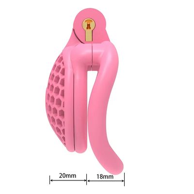 24 New Mini Beehive Chastity Lock Pink Breathable CB Lock Men's Chastity Device Fun Supplies Sexy Toys for Men Cock Cage Sextoy_img_5