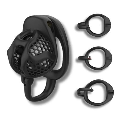 25 Male Chastity Set with Hook Honeycomb Texture 3 Size Cock Rings Adjustable Belt Breathable Chastity Cage for Men Sex Toys 18+_img_6