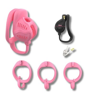 25 Male Chastity Set with Hook Honeycomb Texture 3 Size Cock Rings Adjustable Belt Breathable Chastity Cage for Men Sex Toys 18+_img_12