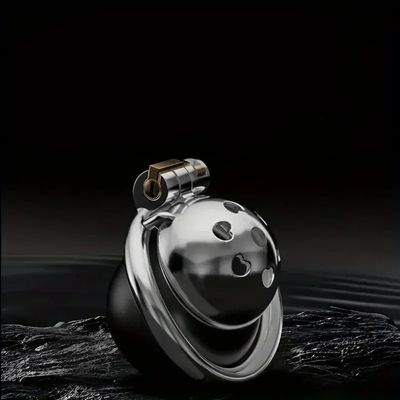 Male Heart Shaped Pot Lid Chastity Cage with Penis Ring High Quality Stainles Steel Male Chastity Device Security Lock Adult Toy_img_5