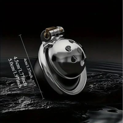 Male Heart Shaped Pot Lid Chastity Cage with Penis Ring High Quality Stainles Steel Male Chastity Device Security Lock Adult Toy_img_7