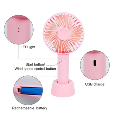 Mini Fan Very Stylish Rechargeable Hand Fan Usb Lithium Battery - Charger Fan_img_4