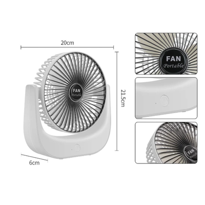 Desktop Mini Fan, Wide Angle Portable Rechargeable Desk Fan_img_3