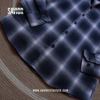 Deep Black n Grey - Pocketless Full Sleeve Check Shirt_img_1