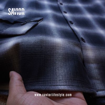 Deep Black n Grey - Pocketless Full Sleeve Check Shirt_img_2