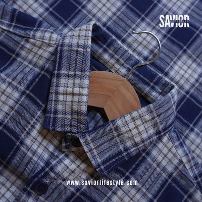 Stone Blue - Pocketless Full Sleeve Check Shirt_img_3
