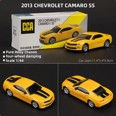CCA 1:64 2013 Chevrolet Camaro Yellow SS Alloy Model Car_img_0
