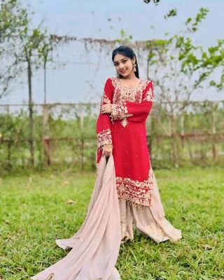 Viral Red Garara Three Piece_img_1