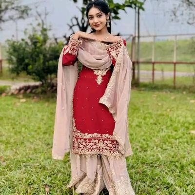 Viral Red Garara Three Piece_img_2