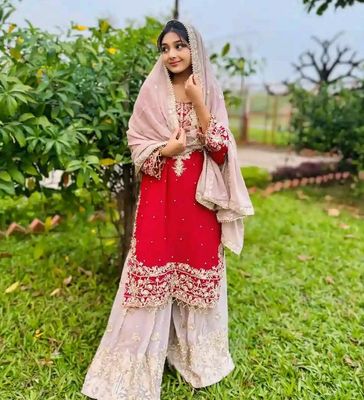 Viral Red Garara Three Piece_img_0