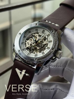 Fossil Auto brown belt white dial_img_0