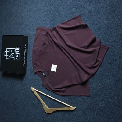 Solid (Expresso) Oversized Drop Shoulder T-shirt_img_1