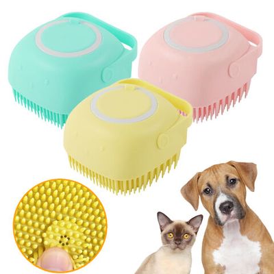 Soft Silicone Pet Cat & Dog Bath Brush Comb_img_1
