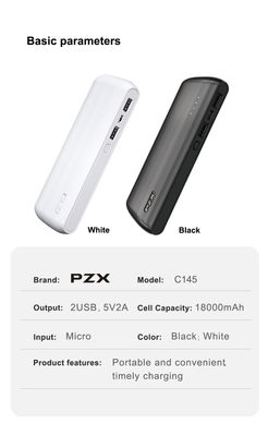 PZX C145 Fast Charge Portable Power Bank – 18000mAh_img_0