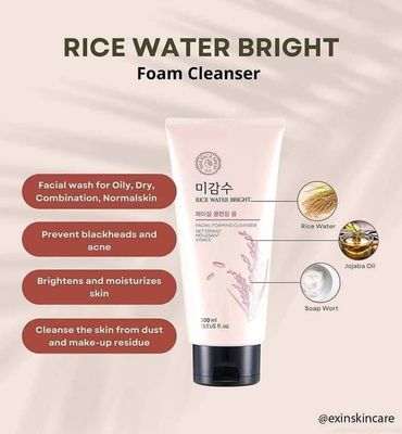 The Face Shop Rice Water Bright Foaming Cleanser - 150ml_img_0