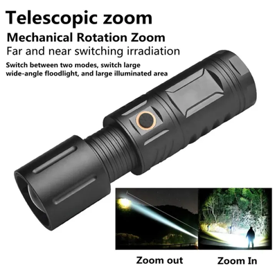 Strong Light Lamp T40 LED Flashlight USB Rechargeable Ultra-Bright Torch High Power Lantern Built-in Lithium Batteries_img_3
