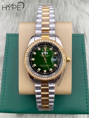 R0LEX DayDate stone bezel (Green dial)_img_0
