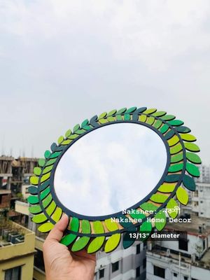 পাতাবাহার আয়না ৩ সাইজ সবুজ রং ৩ পিসের সেট_img_6