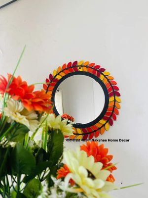পাতাবাহার আয়না ৩ সাইজ লাল রং ৩ পিসের সেট_img_2