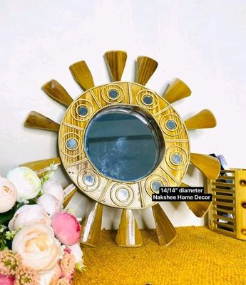 ১৪" কাঠের আয়না Black circle_img_4