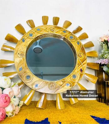 ১৭" কাঠের আয়না Black circle_img_2