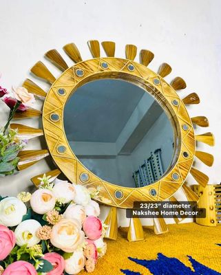 ২৩" কাঠের আয়না Black circle_img_3