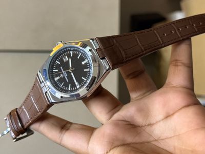 VACHERON CONSTANTIN BROWN BELT SILVER CASE BLACK DIAL_img_0