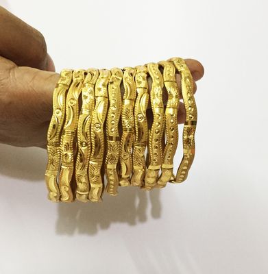 New Gold Plated Bangles for Stylish Women & girls-4 Piece_img_0