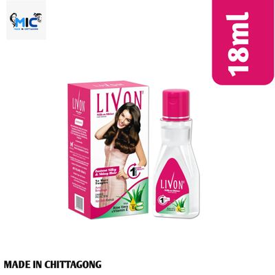 Livon Hair Serum with Argan Oil & Vitamin E for Women & Men, For Frizz Free, Smooth & Glossy Hair, Moisturizes & Detangles Hair, All Hair Types, 18ml_img_0