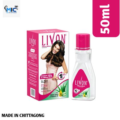 Livon Hair Serum with Argan Oil & Vitamin E for Women & Men, For Frizz Free, Smooth & Glossy Hair, Moisturizes & Detangles Hair, All Hair Types, 18ml_img_1