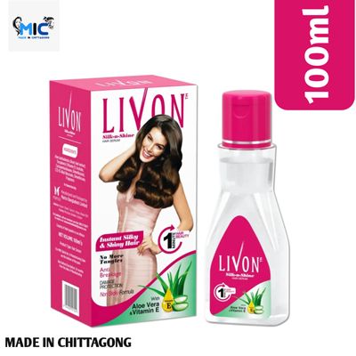 Livon Hair Serum with Argan Oil & Vitamin E for Women & Men, For Frizz Free, Smooth & Glossy Hair, Moisturizes & Detangles Hair, All Hair Types, 18ml_img_2
