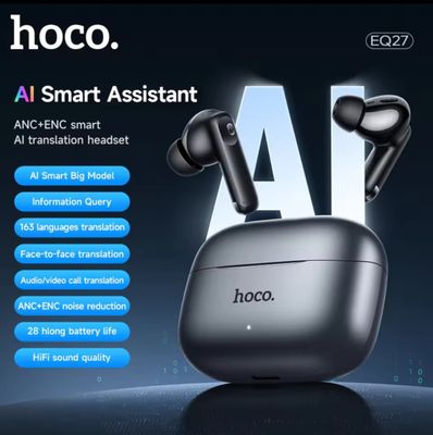 EQ27 Fun AI Translation Earbuds – Smart ANC Noise-Cancelling TWS with 134-Language Translation