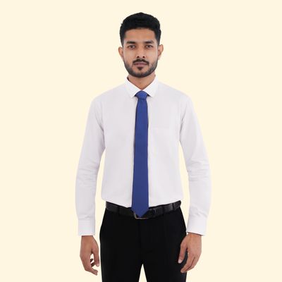 Regular Fit Full Sleeve Cotton Shirt (White)_img_0
