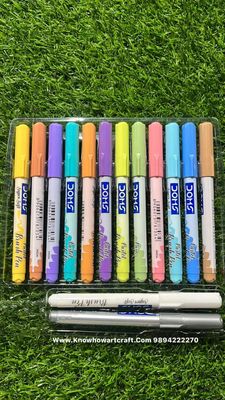 Doms Super Soft Tip Pastel Shades Brush Pen 14 Colors_img_4