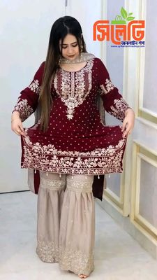 গারারা জর্জেট থ্রি-পিস_img_2