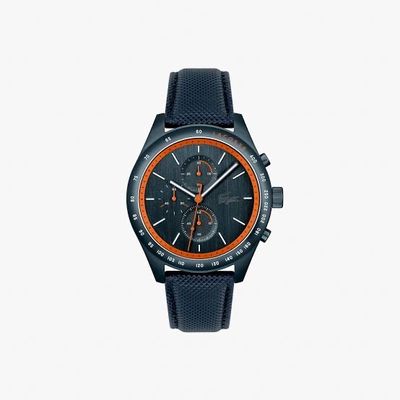 Lacoste Apext 2011297 Men’s 44 mm Blue Racing Chronograph – Leather Strap_img_0
