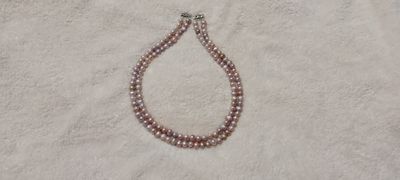 Exclusive Levender colour 2 Layer Pearl Necklace_img_0